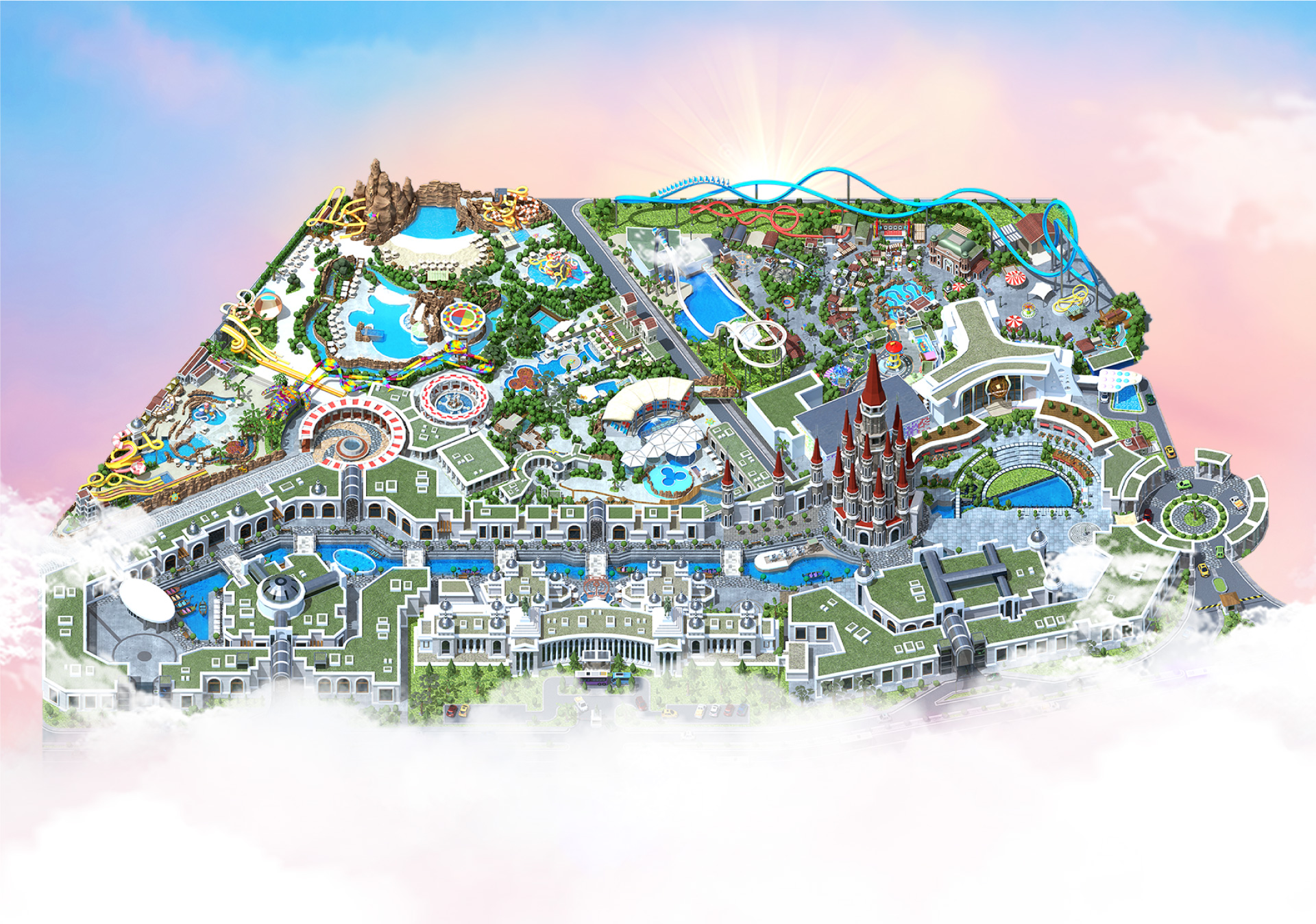 Карта тематического парка