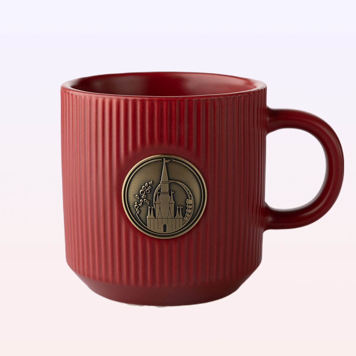 The Land of Legends Bronze Chateau Ceramic Mug - Burgundy